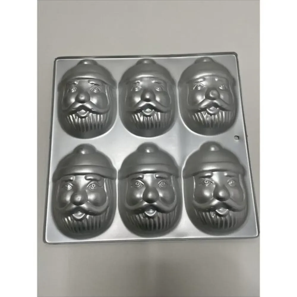 Vtg 80s‎ Wilton 1983 Santa Claus Face Head Mini Cake Mold Pan Christmas St Nick